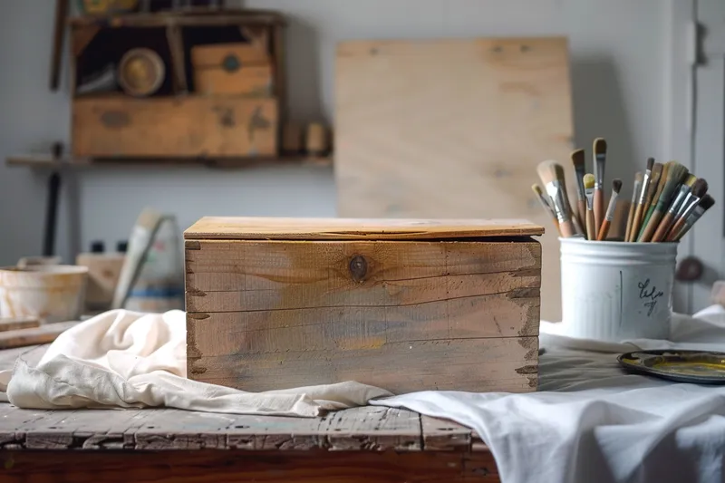 como pintar cajas de madera estilo rustico