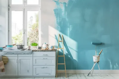 como pintar la pared de la cocina