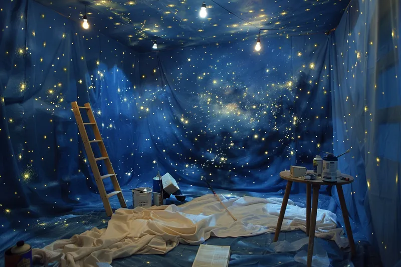 como pintar mi cuarto con estrellas