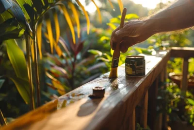 como pintar una baranda de madera