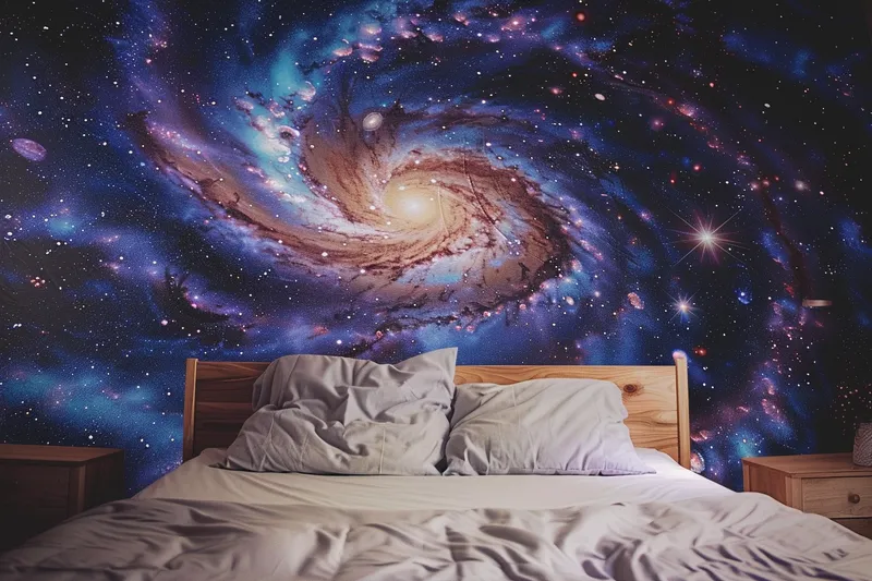 como pintar una galaxia en una pared