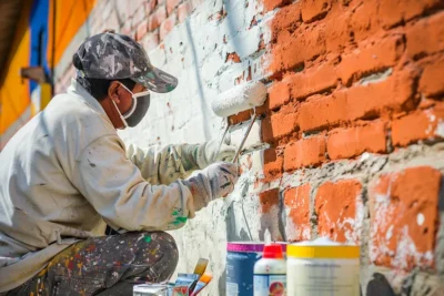 como pintar una pared de ladrillo caravista