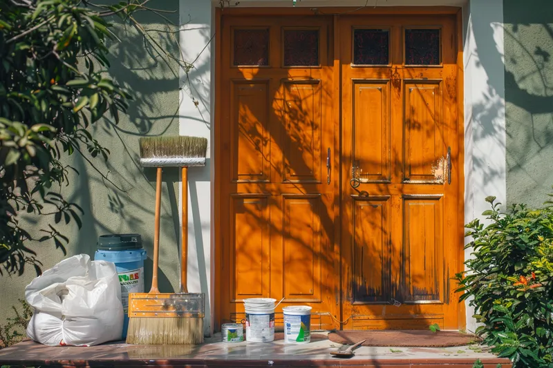 como pintar una puerta de madera